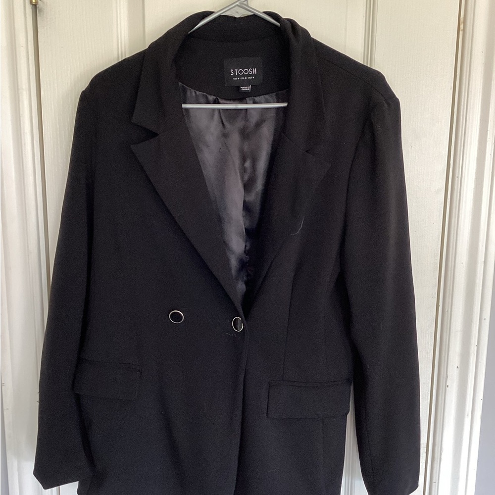 Stoosh Women's Elegant Black Suit Jacket